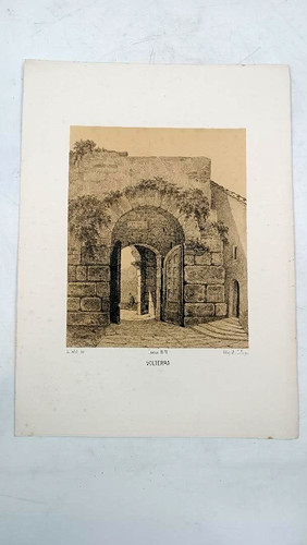 Litografia volterra porta - ,