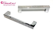 MANIGLIONE CRISTALLO STRASS SWAROVSKY CROMO LUCIDO mm.200 LINEA CALI ZEN MESH