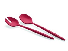 Set 2 Posate Insalata Guzzini My Fusion in Plastica Rosso Opaco