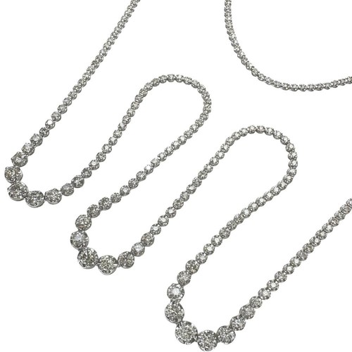 Collana tennis lunga diamante