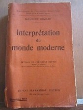Maurice Simart: Interpretazione Del Monde Moderno/Ernest Flammarion Editor 1931