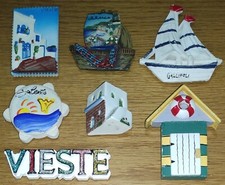 PUGLIA/ITALIA souvenir 7 magneti frigorifero calamite frigo magnet rari turismo