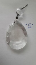 Goccia Cristallo Per Ricambio Restauro Lampadari Antichi, Sfaccettata H6,2cm #26