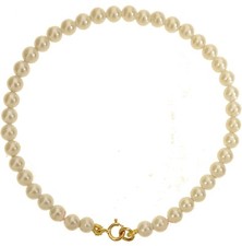 Bracciale Braccialetto Donna perle Oro Giallo 18 Kt Carati Ct 750