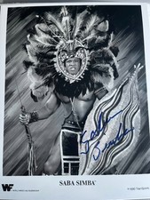 Quadro 8x10 firmato Saba Simba con certificato di autenticità - Tony Atlas - WWF WWE WCW ECW TNA AEW