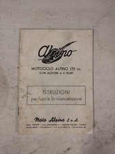 Moto Alpino 175 cc. Libretto uso e manutenzione Originale 