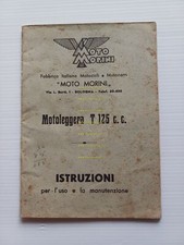 Moto Morini Turismo 125 2T 1947-48 manuale uso manutenzione libretto originale