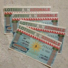 lotto Biglietti Lotteria  NAZIONALE 1992