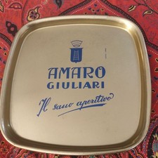 Vassoio Amaro GIULIARI vintage, anni 60 quadrato prodotto da Soctal Varese