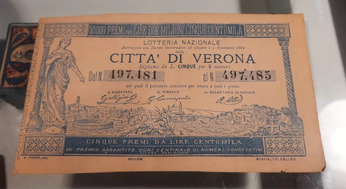 Coppia rari biglietti lotteria - biglietti,