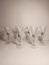 MARIA CRISTINA STERLING 6 BICCHIERI GRAPPA CON EDERA ARGENTO 925 SENZA SCATOLA