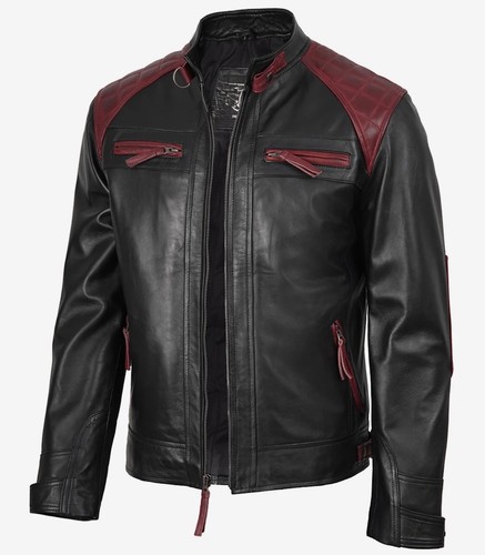 Giacca pelle uomo nera e - pelle,