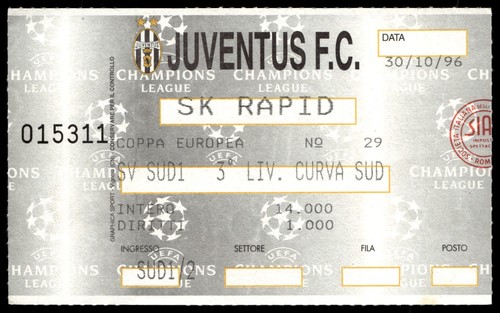 Biglietto 1996 juventus - biglietto,