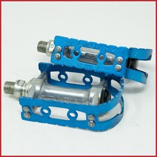 NOS MICHE PEDALI BMX QUILL BICICLETTA D'EPOCA OLD SCHOOL BLU 1/2 ITALIANO ATALA 4