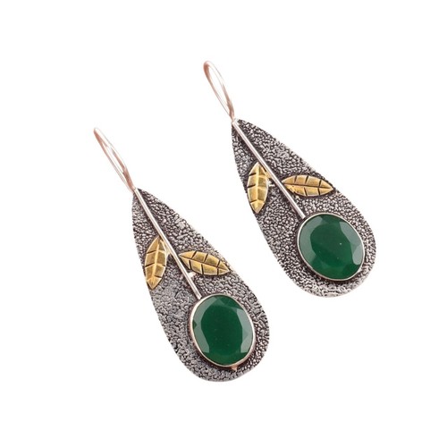 Orecchini onice verde - verde, gemma