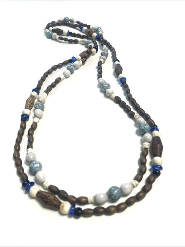 Collana uomo hippie legno - collana, in