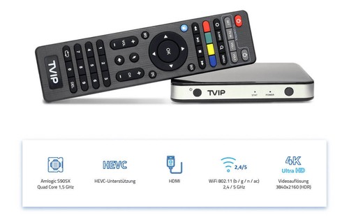 Tvip 605 iptv box - iptv, hevc