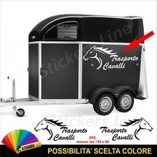2 Adesivi TRASPORTO CAVALLI