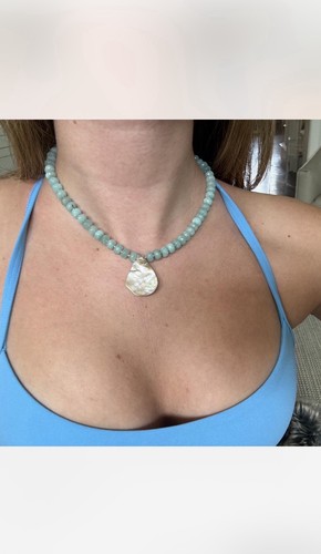 Collana perline acquamarina - perline,