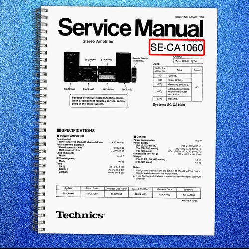 Technics ca1060 stereo - technics, se-ca1060