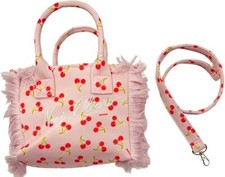 NAJ-OLEARI Borsa Due Manici con Frange, con Tracolla Rimovibile e regolabile