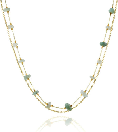 Collana strati con pietre - collana, a