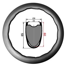 Cerchio Carbonio 700C Ghiaia Bicicletta Tubeless Ruote Disco Freno V 45-50mm 65-60mm Profondità