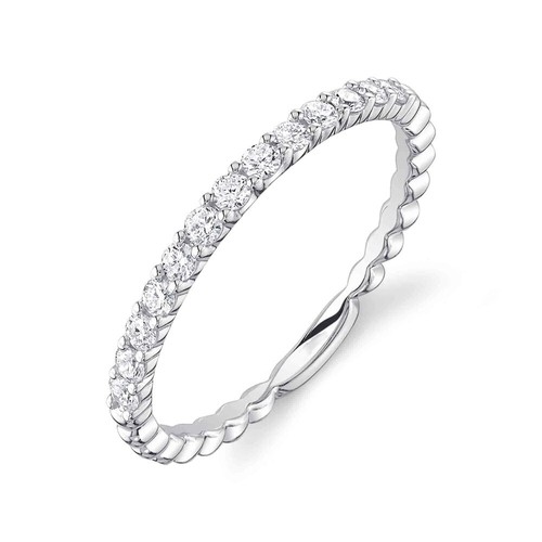 14k oro bianco diamante fede - 14k,