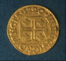 Portogallo Monarquia D.Joao 1706-1750 Pinto 480 Reis 1720 Coroa 4 Arcos Oro.