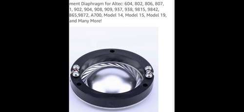 Diaframma per corno altec - corno,