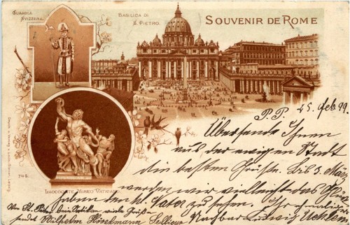 Souvenir roma litografia - souvenir,