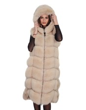 Gilet lungo 112 cm pelliccia