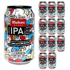 12 Birra Mahou Session IPA 4,5 5 Estrellas  Lattina  33 cl Cerveza Spagnola