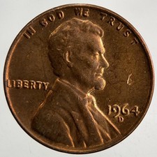 1964-D Lincoln One Cent Coin |
