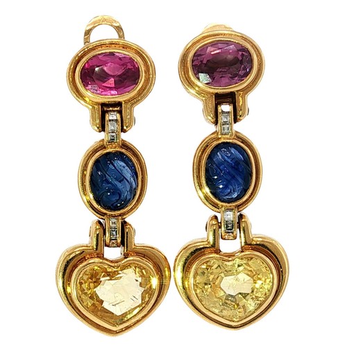 Bulgari sapphire drop earrings - bulgari,