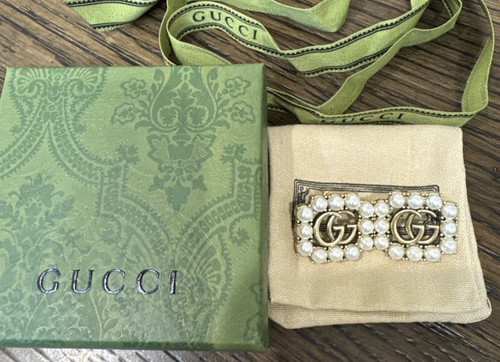 Orecchini gucci ottone oro - gg,