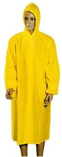 Giacca Impermeabile Pioggia Lungo Con Cappuccio Cerata Antipioggia in PVC
