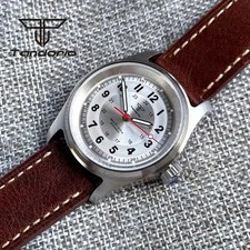 Orologio Automatico Field Watch 36mm NH35 Subacqueo Vintage Militare Bianco