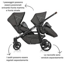 Passeggino gemellare brevi ovo - gemellare,