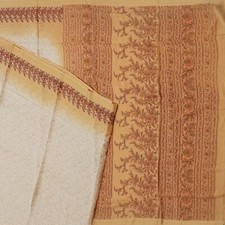 Sari Vintage Crema 100% Pura