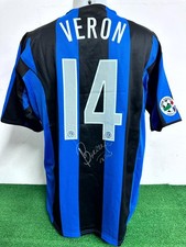 MAGLIA INTER VERON MATCH WORN INDOSSATA SHIRT JERSEY CAMISETA COA 2004/2005