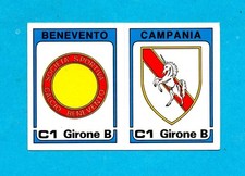 PANINI CALCIATORI 1984-85-Figurina n. 523-BENEVENTO+CAMPANIA-SCUDETTO-NEW VELINA