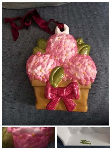 Vintage formella grande - , fiori