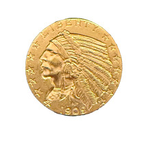 US 1909 oro 5 dollari 5