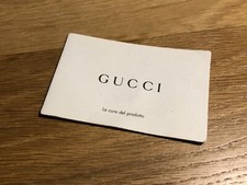 Gucci Booklet - Product Care -