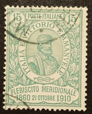 ITALIA REGNO 15 CENT + 5 1910