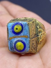 Autentico anello romano antico mosaico vetro ottone produzione da Devil 😈 Occhi