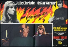 FAHRENHEIT 451 Truffaut - Bradbury RARO SET COMPLETO DI 12 FOTOBUSTE! SCI-FI 