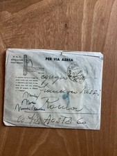 LETTERA POSTA MILITARE 215 VIA AEREA A ROMA DOPO LAVORO FORZE ARMATE FASCETTO