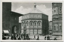 1930/40 Firenze - Il battistero, Automobili biciclette passanti - FP B/N ANIM